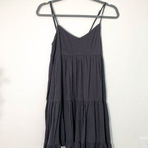 Gray Flowy Mini Dress